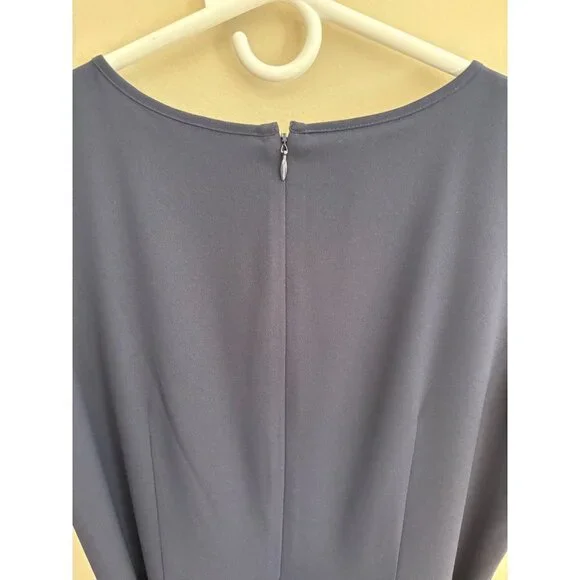 Talbots NWT Navy + White Striped Sleeveless Dress with Pleated Skirt Size 4 - Picture 9 of 13